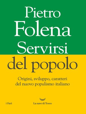 cover image of Servirsi del popolo